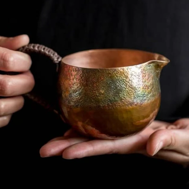 Vintage Pure Copper Coffee Cup,Japanese style Color Change Engraving Texture Woven Handle 300 ml Beer Mug,Tea Cup Tableware
Vintage Pure Copper Coffee Cup,Japanese style Color Change Engraving Texture Woven Handle 300 ml Beer Mug,Tea Cup Tableware