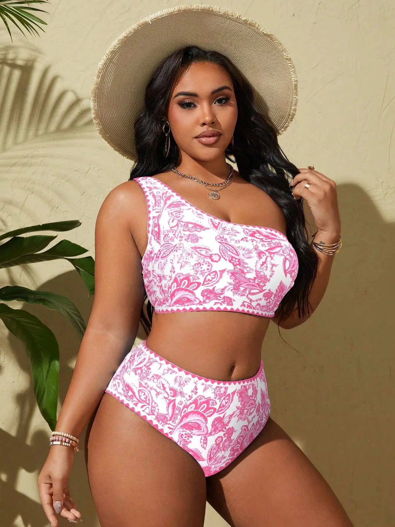 Комплект бикини с принтом на одно плечо, с высокой талией, с цветочным узором, женский, для пляжного отдыха
Комплект бикини с принтом на одно плечо, с высокой талией, с цветочным узором, женский, для пляжного отдыха