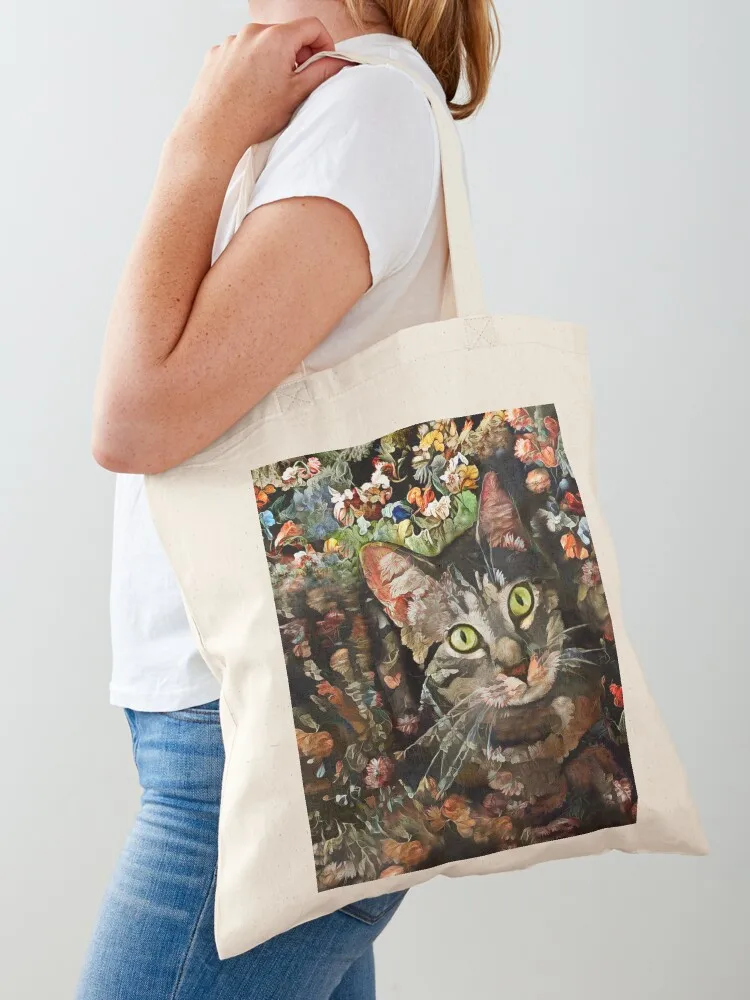 Flower Cat Tote Bag shopper bag woman Big bag women hand bags free delivery bags
Flower Cat Tote Bag shopper bag woman Big bag women hand bags free delivery bags