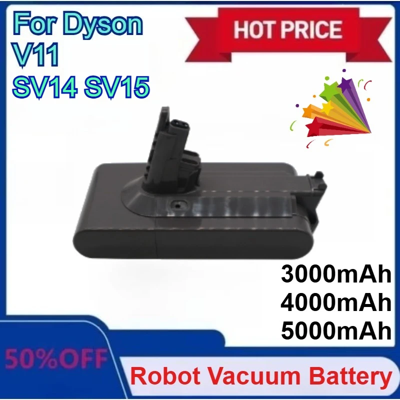 Upgraded 5000mAh Battery for Dyson V11 Vacuum Cleaners Fluffy SV14 SV15 Absolute Extra V11 Animal 970145-02 970938-01
Upgraded 5000mAh Battery for Dyson V11 Vacuum Cleaners Fluffy SV14 SV15 Absolute Extra V11 Animal 970145-02 970938-01