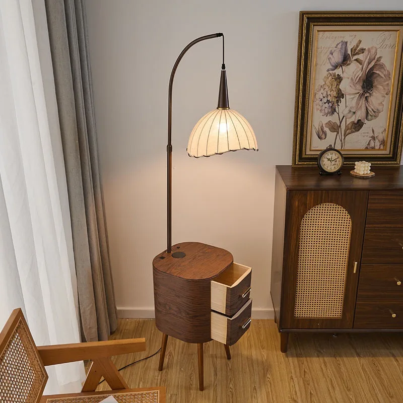 Drawer floor lamp American retro style living room sofa coffee bedroom bedside table integrated
Drawer floor lamp American retro style living room sofa coffee bedroom bedside table integrated