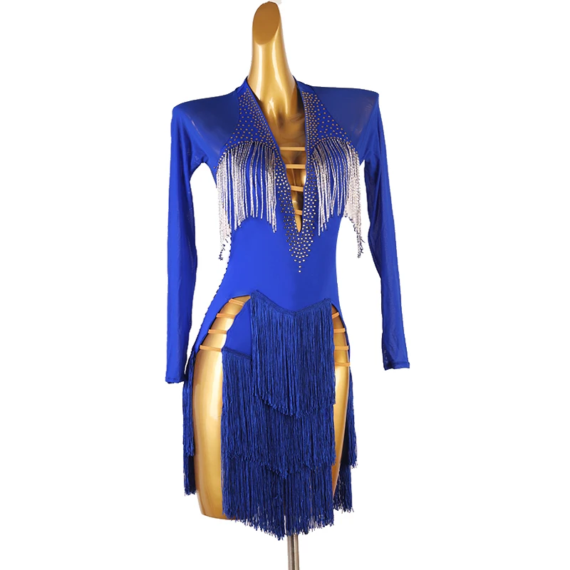 High Grade Latin Dance Costume Skirt for Performance Competition with Fringe Beads Professional Rumba Dress
High Grade Latin Dance Costume Skirt for Performance Competition with Fringe Beads Professional Rumba Dress