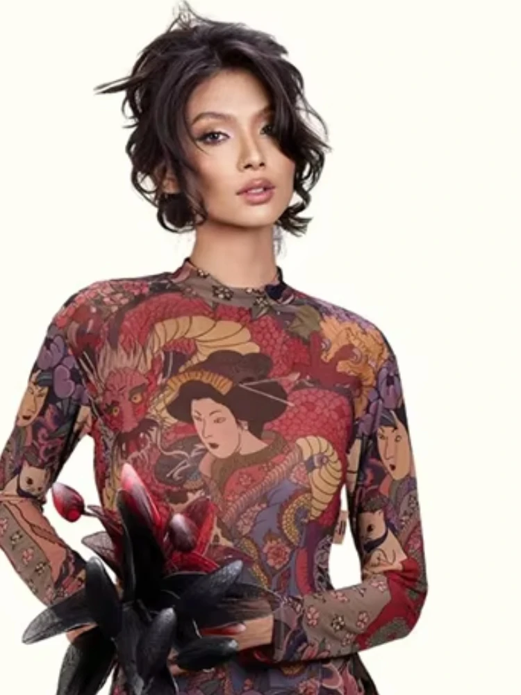 Whatiwear Comfortable Long t-Shirt Women Art Print Full Sleeve Skinny Spring Trend Classic Street Elegant Classic Party Clubwear
Whatiwear Comfortable Long t-Shirt Women Art Print Full Sleeve Skinny Spring Trend Classic Street Elegant Classic Party Clubwear