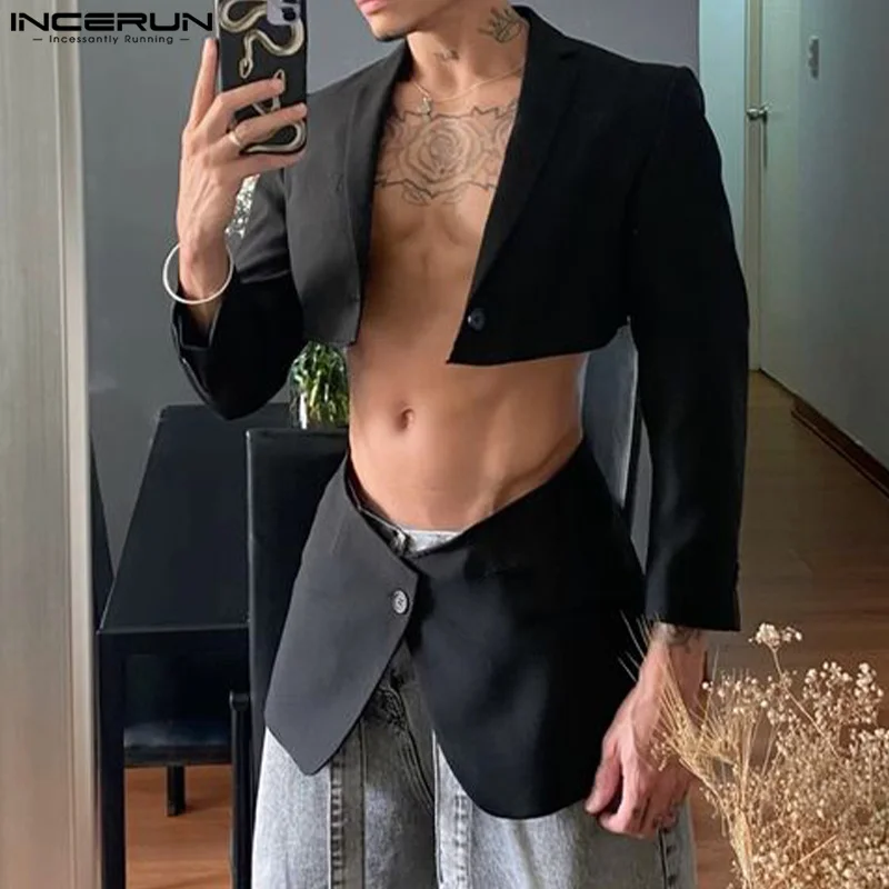 INCERUN Men Blazer Solid Color Hollow Out Lapel Long Sleeve Button Casual Irregular Suits Men Streetwear 2025 Fashion Male Coats
INCERUN Men Blazer Solid Color Hollow Out Lapel Long Sleeve Button Casual Irregular Suits Men Streetwear 2025 Fashion Male Coats