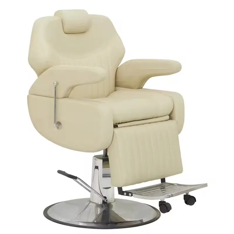 Modern Adjustable Beige Leather Simpld Salon Hairdressing Chair Hydraulic Pump Guangdong Barber Chair China
Modern Adjustable Beige Leather Simpld Salon Hairdressing Chair Hydraulic Pump Guangdong Barber Chair China