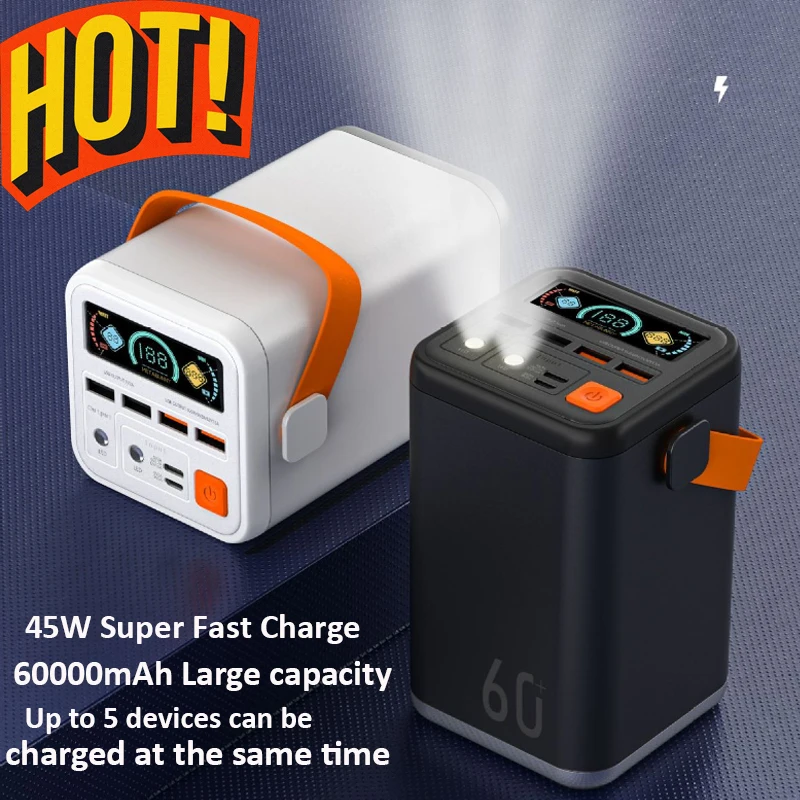 60000mAh Power Bank with LED Light PD Large Capacity 30W Fast Charger Portable Powerbank station External Battery For iPhone
60000mAh Power Bank with LED Light PD Large Capacity 30W Fast Charger Portable Powerbank station External Battery For iPhone