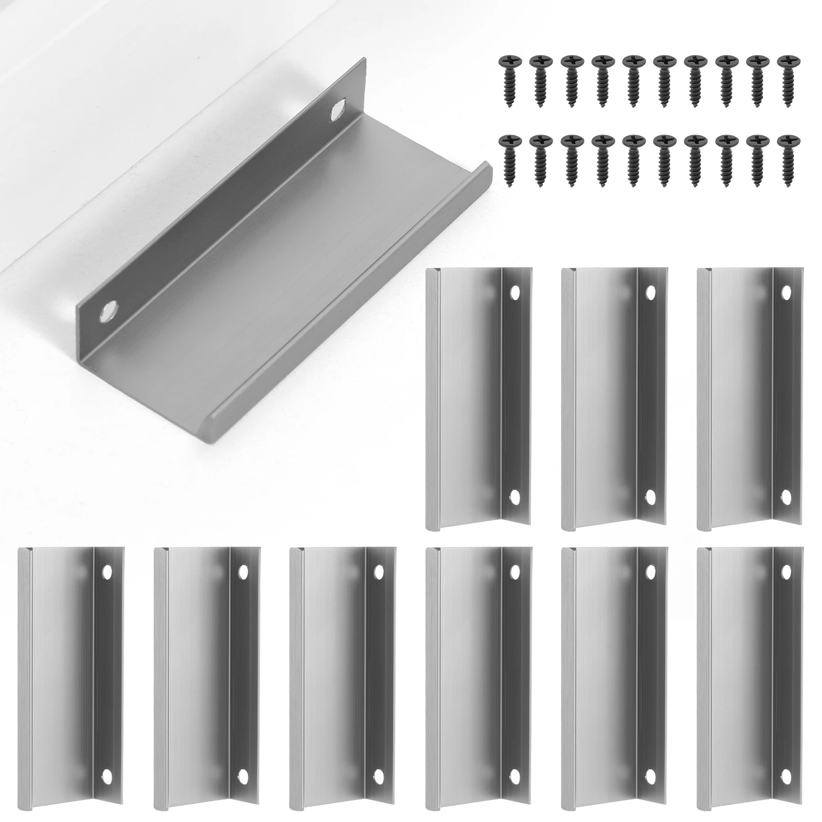 10 Pcs Invisible Handle Cabinet Edge Pull Closet Door Drawer Hidden Pulls Modern Kitchen Hardware Aluminum Alloy Sleek Design
10 Pcs Invisible Handle Cabinet Edge Pull Closet Door Drawer Hidden Pulls Modern Kitchen Hardware Aluminum Alloy Sleek Design