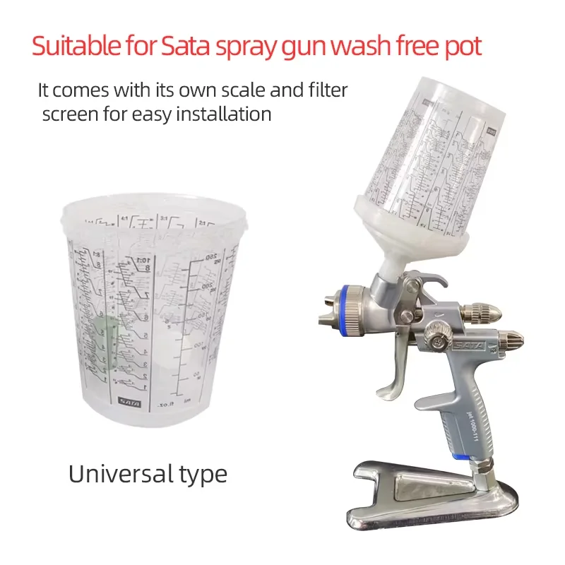 SATA 300 мл пистолет-распылитель, не требующий мытья, универсальная пластиковая банка для краски со шкалой, чашка для краски, аксессуары
SATA 300 мл пистолет-распылитель, не требующий мытья, универсальная пластиковая банка для краски со шкалой, чашка для краски, аксессуары
