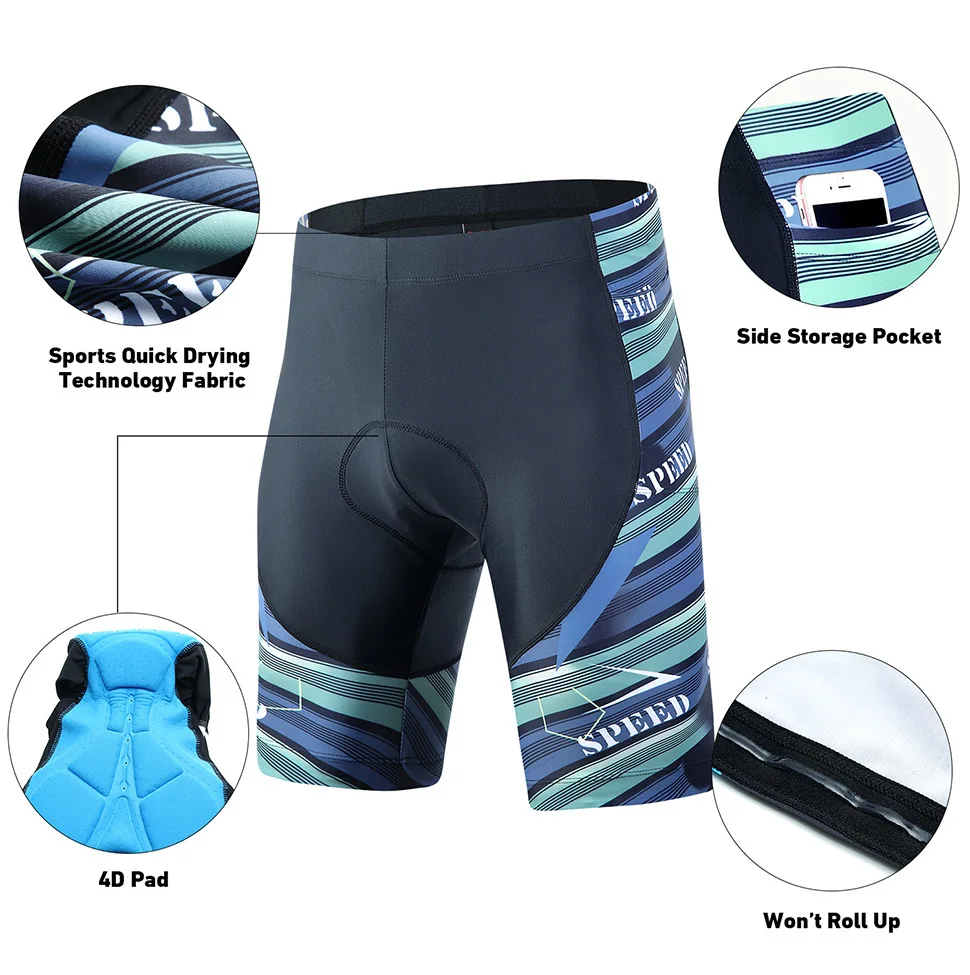Men's 3D Padded Cycling Shorts High Elasticity Quick Dry Bicycle Shorts with Anti-Slip Silicone Breathable Hem for Road Bike
Men's 3D Padded Cycling Shorts High Elasticity Quick Dry Bicycle Shorts with Anti-Slip Silicone Breathable Hem for Road Bike