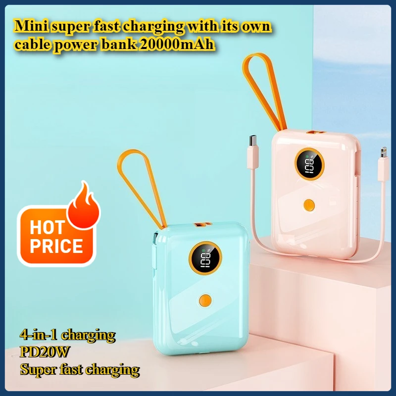 The New Mini Super Fast Charging Comes with Its Own Cable Power Bank 20000mAh Mobile Power Supply Large Capacity
The New Mini Super Fast Charging Comes with Its Own Cable Power Bank 20000mAh Mobile Power Supply Large Capacity