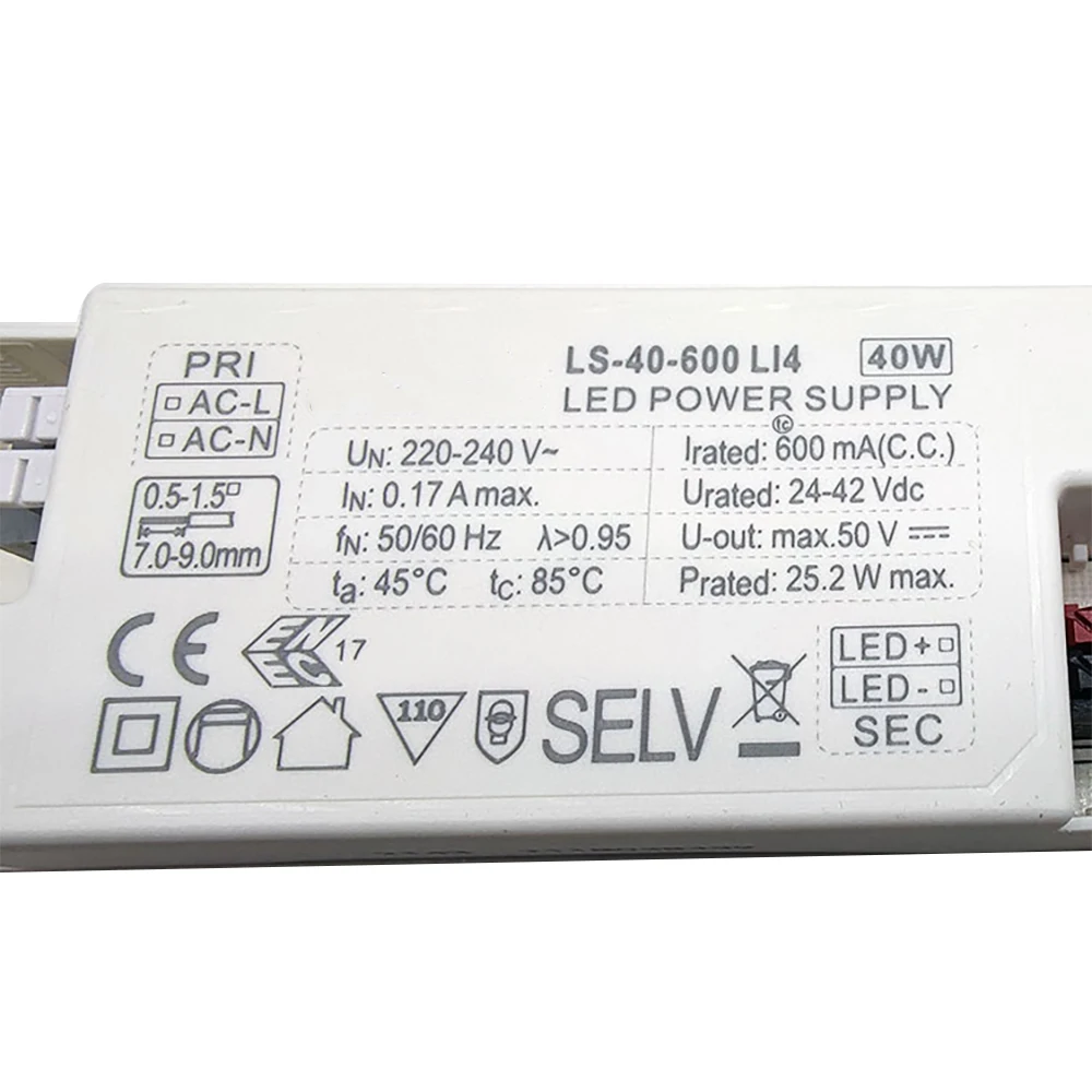 LED PDWER SUPPLY LS-40-600 LI4 LS-40-700 LI4 LS-40-800 LI4 LS-40-850 LI4 LS-40-900LI4 Un:220-240V For Eaglerise Drive controller
LED PDWER SUPPLY LS-40-600 LI4 LS-40-700 LI4 LS-40-800 LI4 LS-40-850 LI4 LS-40-900LI4 Un:220-240V For Eaglerise Drive controller