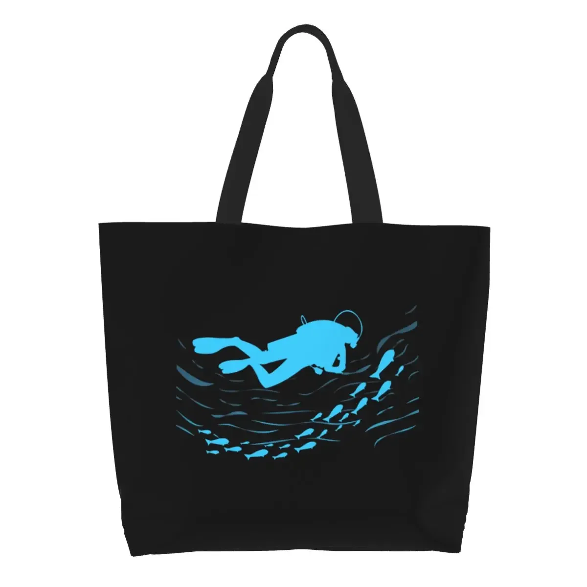 Scuba Diving Groceries Tote Shopping Bags Women Custom Ocean Diver Canvas Shopper Shoulder Bags Large Capacity Handbag 
Scuba Diving Groceries Tote Shopping Bags Women Custom Ocean Diver Canvas Shopper Shoulder Bags Large Capacity Handbag