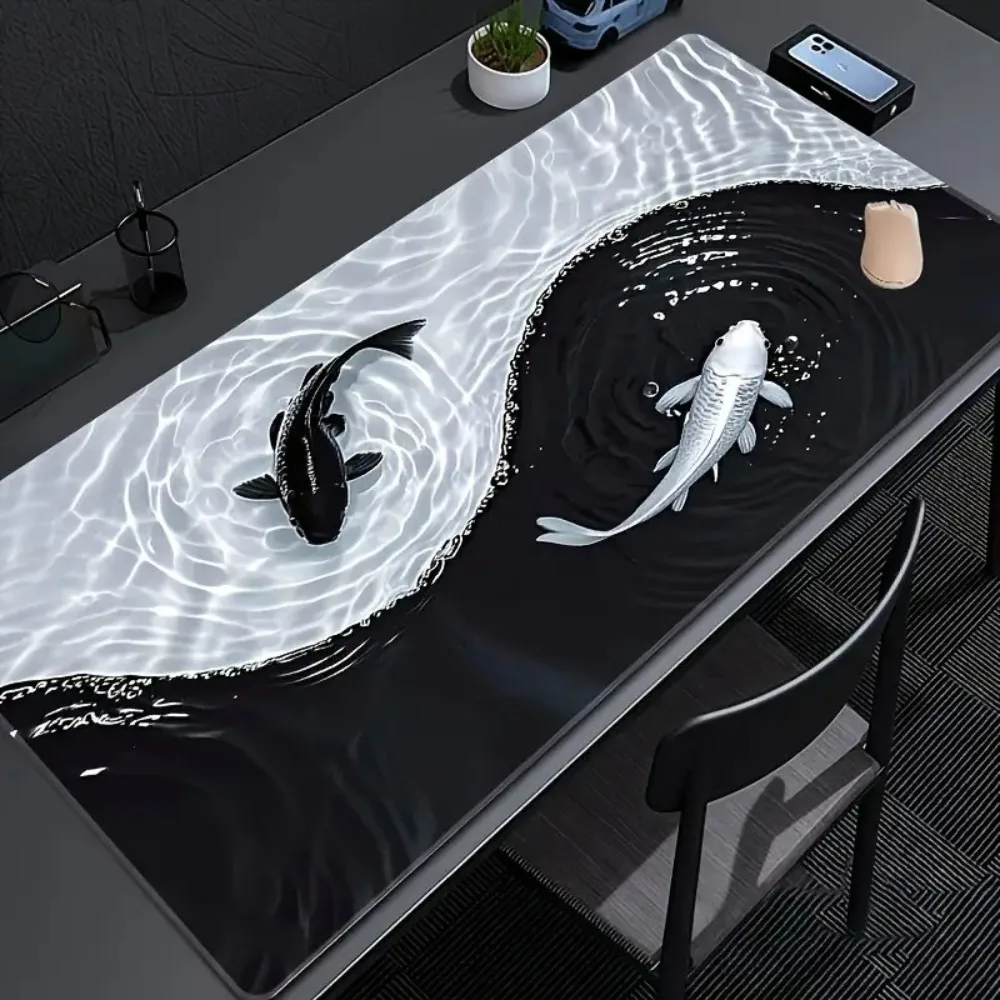 Большой игровой коврик для мыши XL с 3D-эффектом водных волн и карпами кои, дизайн Тай-чи, черно-белый, для офиса и дома
Большой игровой коврик для мыши XL с 3D-эффектом водных волн и карпами кои, дизайн Тай-чи, черно-белый, для офиса и дома