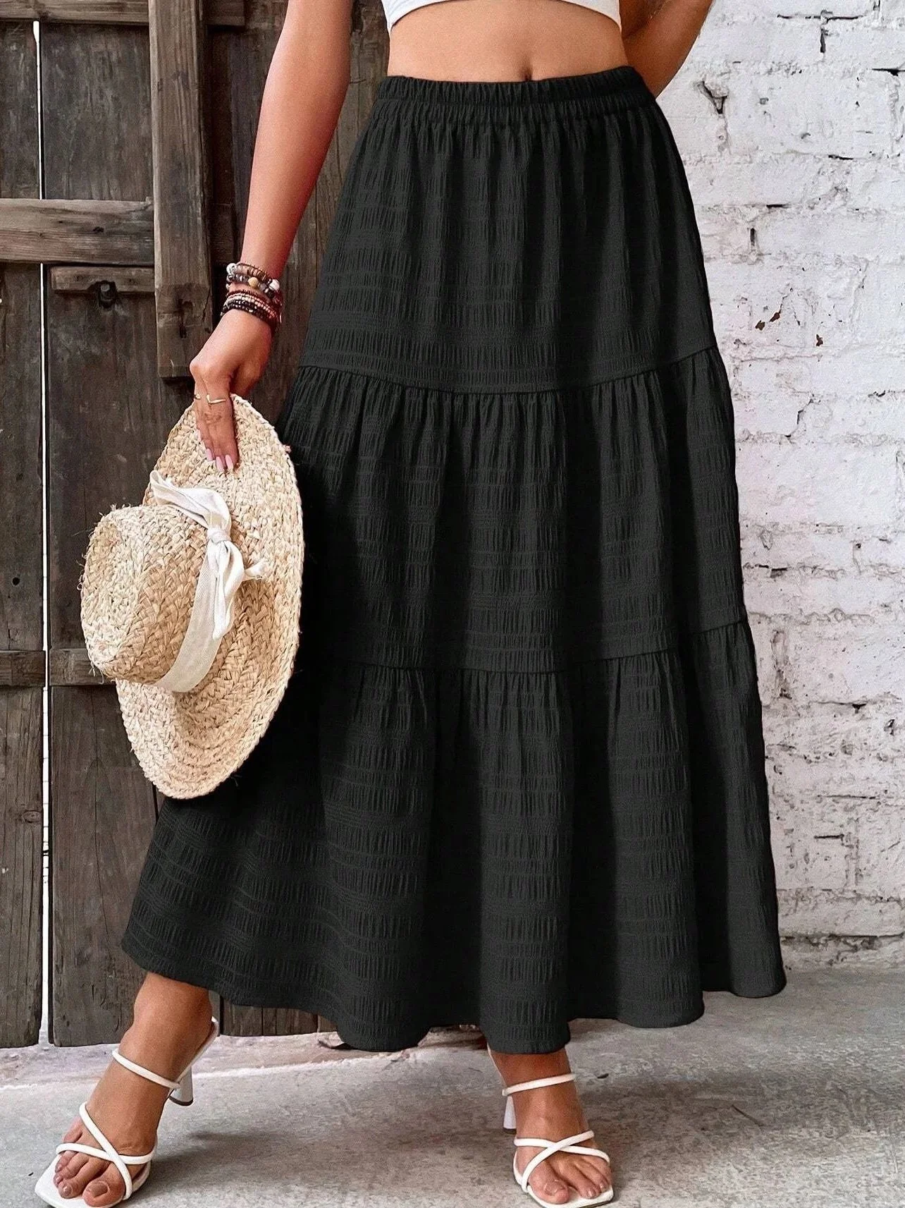 Повседневная плиссированная юбка миди для женщин, с цветным плиссированным дизайном, из полиэстера, со средней посадкой, А-силуэт, для повседневной носки
Повседневная плиссированная юбка миди для женщин, с цветным плиссированным дизайном, из полиэстера, со средней посадкой, А-силуэт, для повседневной носки