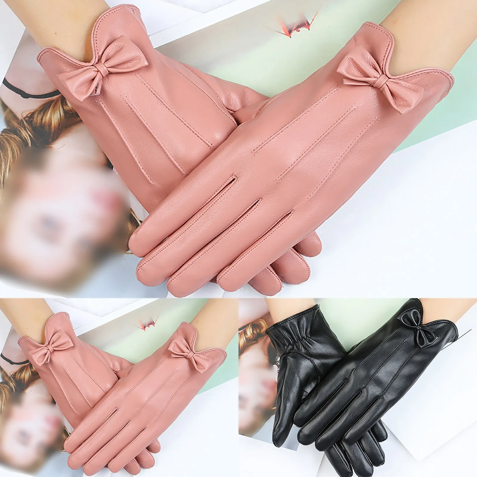 PU Leather Women Winter Gloves Touch Screen Mittens Outdoor Driving Waterproof Windproof Plush Mittens Sports Кожаные перчатки
PU Leather Women Winter Gloves Touch Screen Mittens Outdoor Driving Waterproof Windproof Plush Mittens Sports Кожаные перчатки