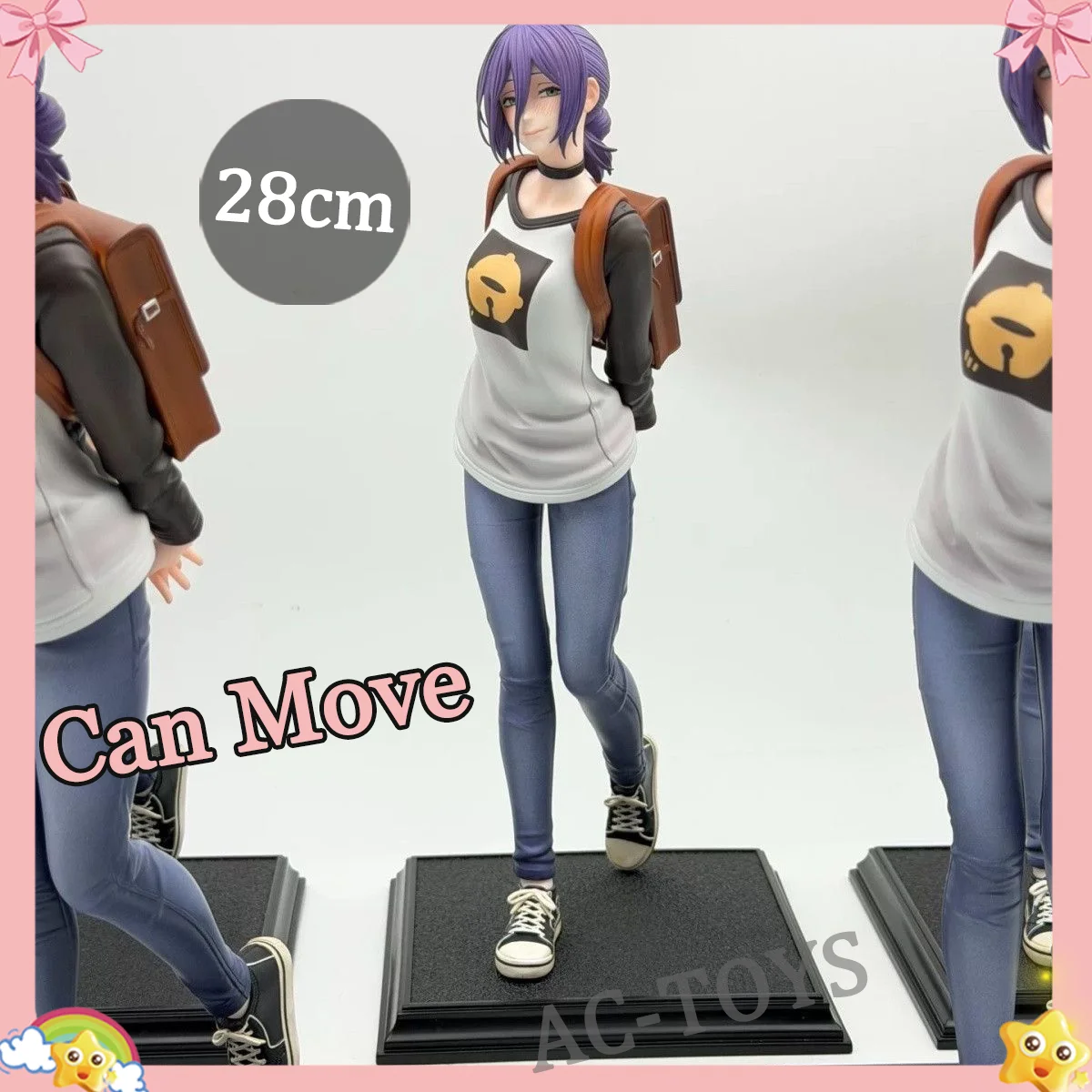 Chainsaw Man Reze Purple Short Hair Green Eyes Casual Outfit Brown Backpack 30cm Sexy Movable PVC Figure Anime Statue Toy Gift
Chainsaw Man Reze Purple Short Hair Green Eyes Casual Outfit Brown Backpack 30cm Sexy Movable PVC Figure Anime Statue Toy Gift