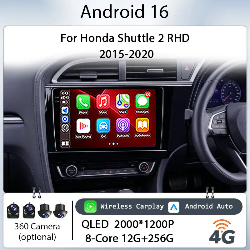 for Honda Shuttle 2 RHD 2015‑2020 9" Android 16 IPS HD Audio Unit Touch Screen Wireless CarPlay GPS Navi BT WiFi Multimedia Kit
for Honda Shuttle 2 RHD 2015‑2020 9" Android 16 IPS HD Audio Unit Touch Screen Wireless CarPlay GPS Navi BT WiFi Multimedia Kit