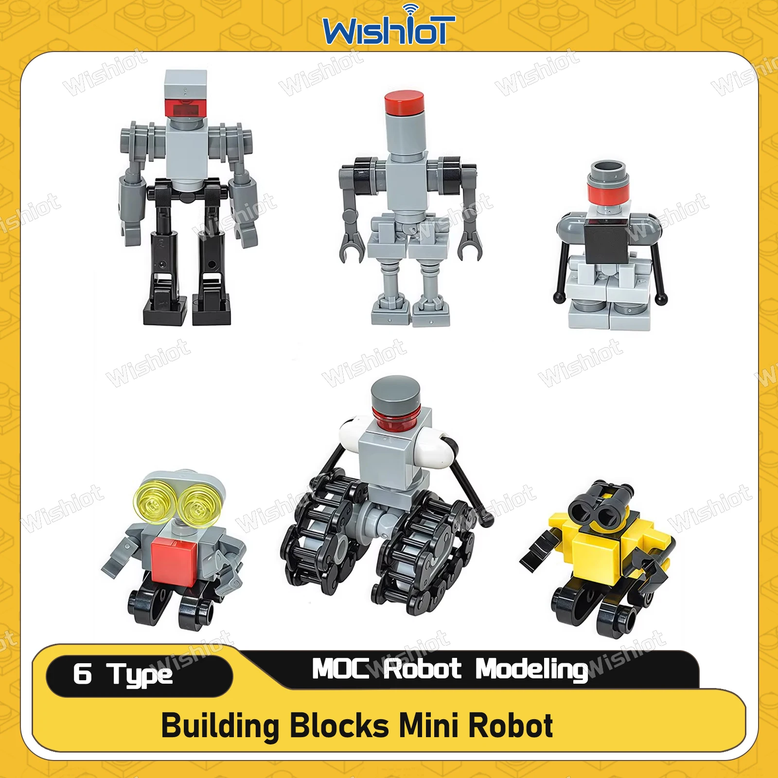 MOC Mini Robot Building Blocks Small Particles Tracked Robot Model Ornaments Modified Tech Parts Assembly Bricks Toy Kids Gift
MOC Mini Robot Building Blocks Small Particles Tracked Robot Model Ornaments Modified Tech Parts Assembly Bricks Toy Kids Gift