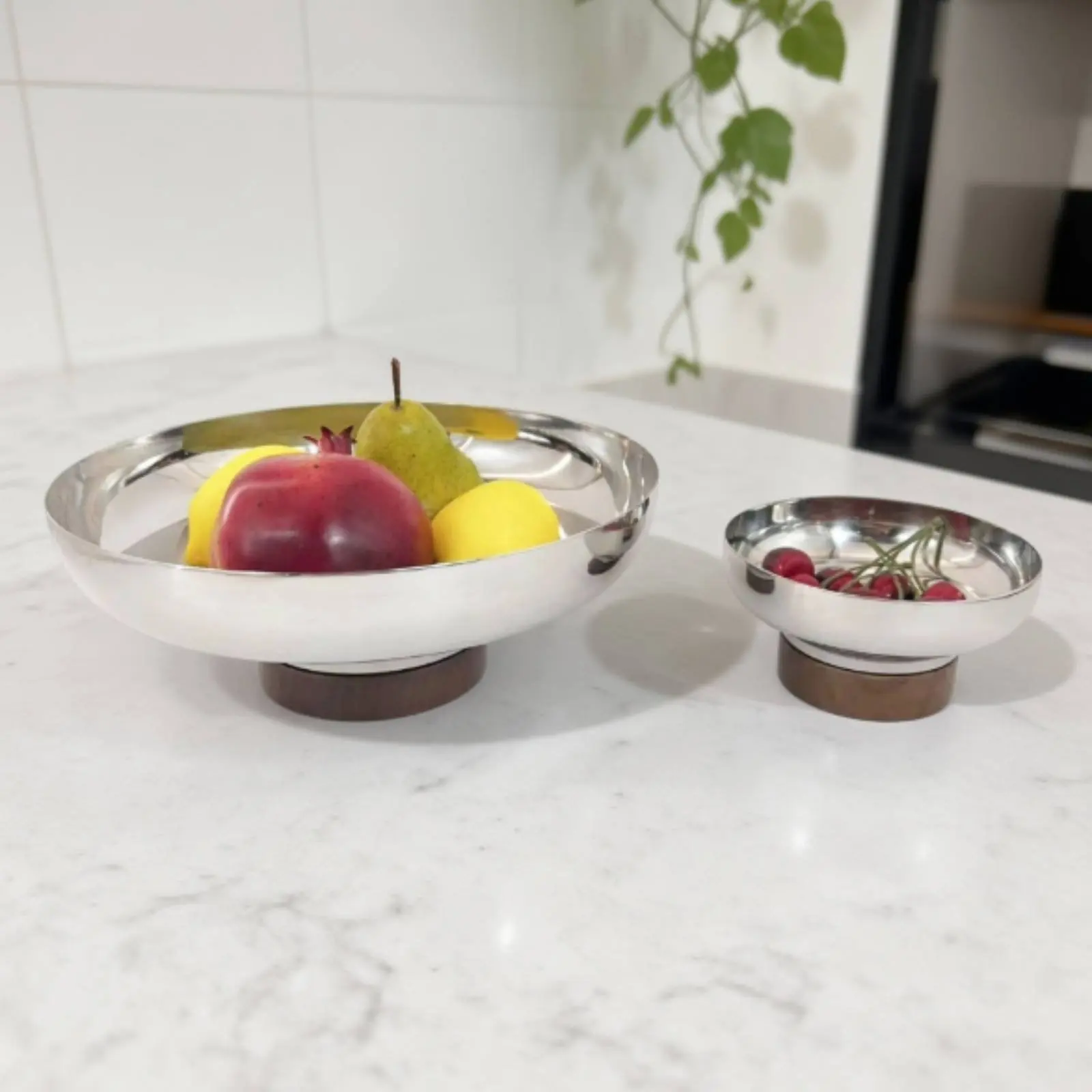 2 Pieces Stainless Steel Cake Stand Double Material Decorative Fruit Stand Metal Fruit Tray Shiny Finish Table Decor Gift Idea
2 Pieces Stainless Steel Cake Stand Double Material Decorative Fruit Stand Metal Fruit Tray Shiny Finish Table Decor Gift Idea