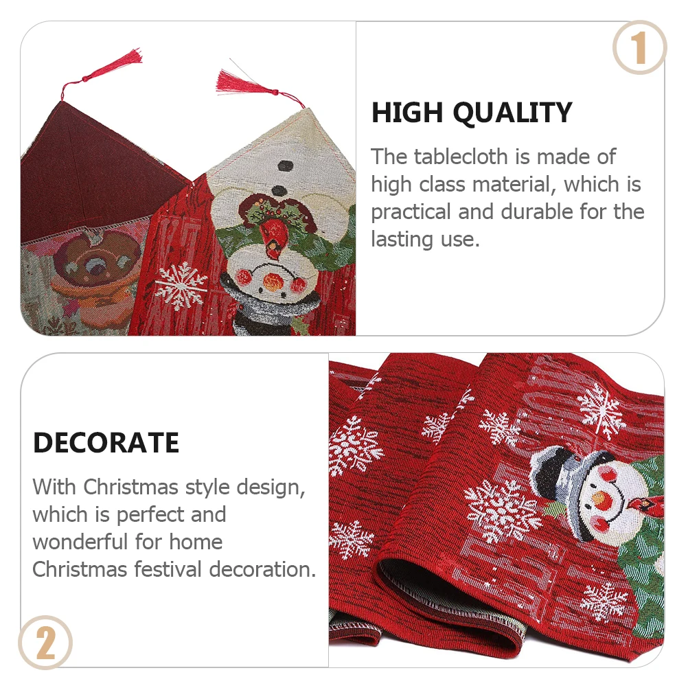 Christmas Snowman Table Runner Xmas Elements Tablecloth Holiday Cotton Cloths Runners Linen Decoration
Christmas Snowman Table Runner Xmas Elements Tablecloth Holiday Cotton Cloths Runners Linen Decoration
