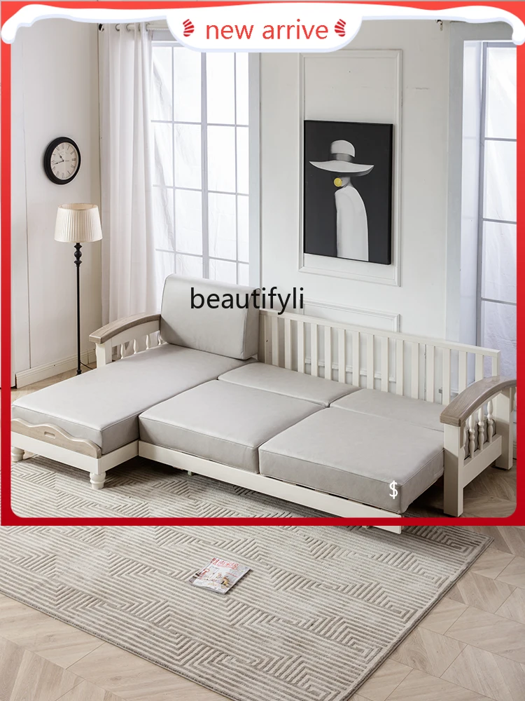 S132 American-Style Solid Wood Sofa Bed Corner Light Luxury Small Apartment Two Colors Living Room Fabric Craft Sofa Combination
S132 American-Style Solid Wood Sofa Bed Corner Light Luxury Small Apartment Two Colors Living Room Fabric Craft Sofa Combination