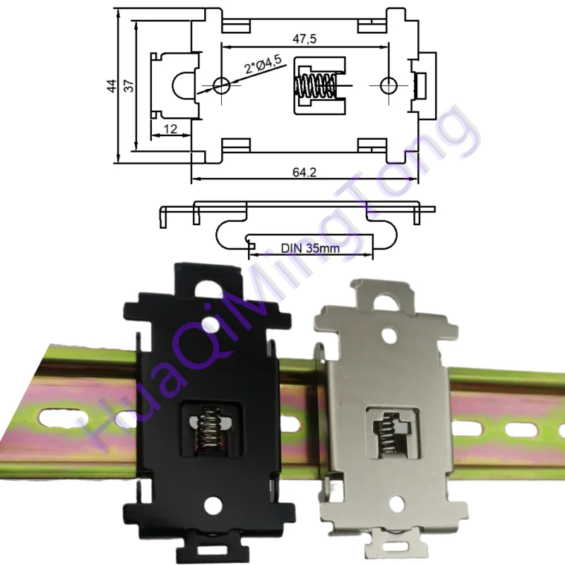 DIN 35mm rail buckle-medium iron buckle 80.5 length -4.5mm through hole suitable for single-phase solid state relay
DIN 35mm rail buckle-medium iron buckle 80.5 length -4.5mm through hole suitable for single-phase solid state relay