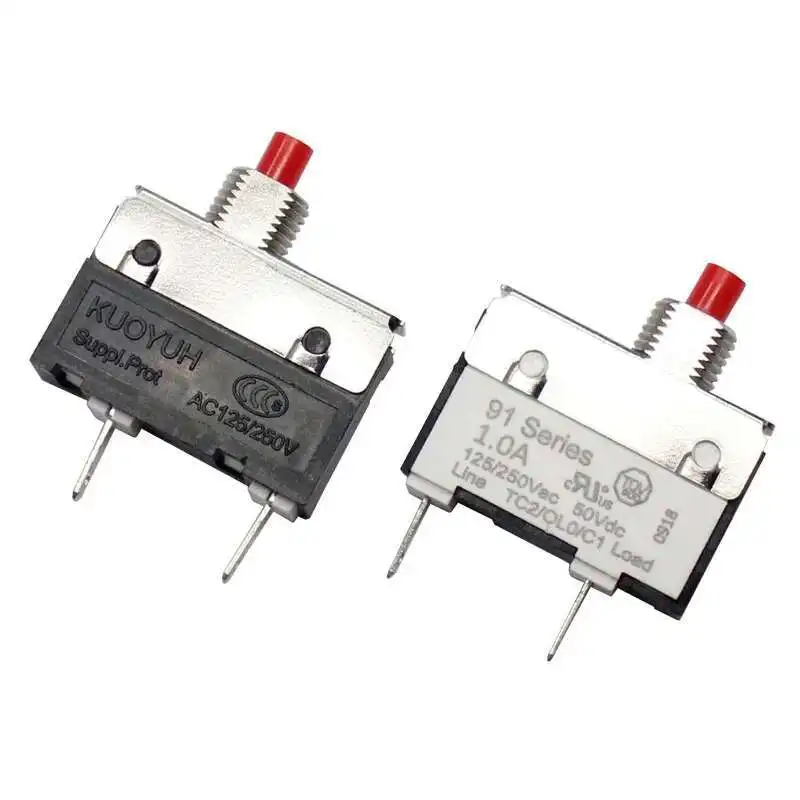 100% Kuoyuh 91 Series 0.5A 1A 1.25A 1.5A 2A 4A 5A 10A Overload Protector Miniature Circuit Breaker Switch
100% Kuoyuh 91 Series 0.5A 1A 1.25A 1.5A 2A 4A 5A 10A Overload Protector Miniature Circuit Breaker Switch