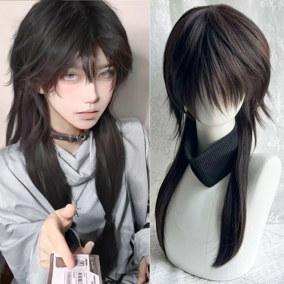 Black Mullet Head Wigs With Bangs Synthetic Long Straight Layered Hair For Men and Women Cosplay Wig Daily Halloween Party
Black Mullet Head Wigs With Bangs Synthetic Long Straight Layered Hair For Men and Women Cosplay Wig Daily Halloween Party
