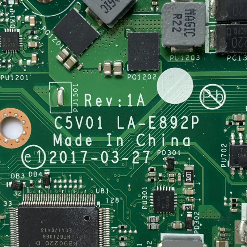 LA-E892P C5V01 With SR342 I5-7200U CPU Mainboard N16S-GTR-S-A2 For Acer A515-51G A615-51G Laptop Motherboard 100% Full Tested OK
LA-E892P C5V01 With SR342 I5-7200U CPU Mainboard N16S-GTR-S-A2 For Acer A515-51G A615-51G Laptop Motherboard 100% Full Tested OK