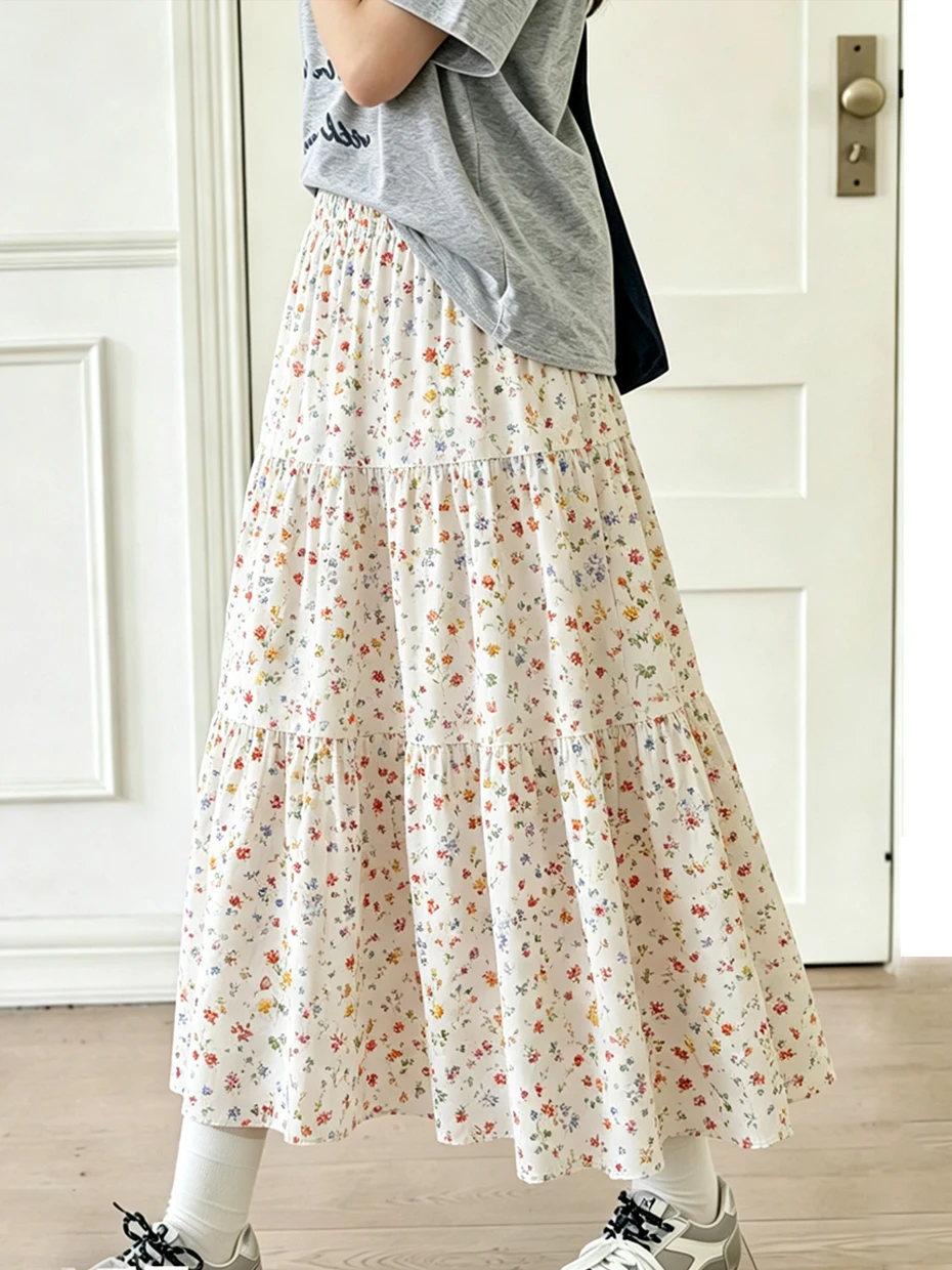 Floral Chiffon A-Line Midi Skirt Women's Long Summer 2026 New Fairy Skirt Gathered High Waist Polyester Fiber Daily Wear
Floral Chiffon A-Line Midi Skirt Women's Long Summer 2026 New Fairy Skirt Gathered High Waist Polyester Fiber Daily Wear