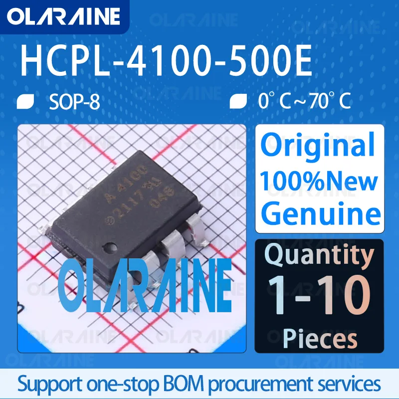1/5/10Pcs HCPL-4100-500E SOP-8 Logic output optocoupler Insulation voltage 3750 Vrms Output current 30 mA Pd-360 mW ICCHIP
1/5/10Pcs HCPL-4100-500E SOP-8 Logic output optocoupler Insulation voltage 3750 Vrms Output current 30 mA Pd-360 mW ICCHIP