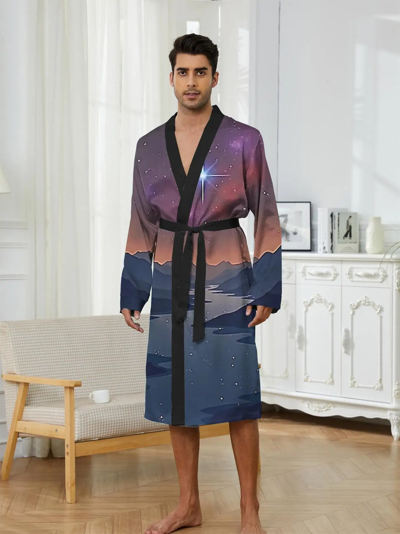 1pc Men's Robes 2026 Spring/Summer Sleepwear Dressing Gown Robe for Man Graphic Polyester 3D Printed Men's Bathrobe Bathrobe
1pc Men's Robes 2026 Spring/Summer Sleepwear Dressing Gown Robe for Man Graphic Polyester 3D Printed Men's Bathrobe Bathrobe