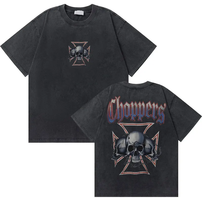 Washed Vintage West Coast Choppers Skull Graphic T-shirts Men Hip Hop Retro Tshirt Male Gothic Rock T Shirt Men's Oversized Tees
Washed Vintage West Coast Choppers Skull Graphic T-shirts Men Hip Hop Retro Tshirt Male Gothic Rock T Shirt Men's Oversized Tees