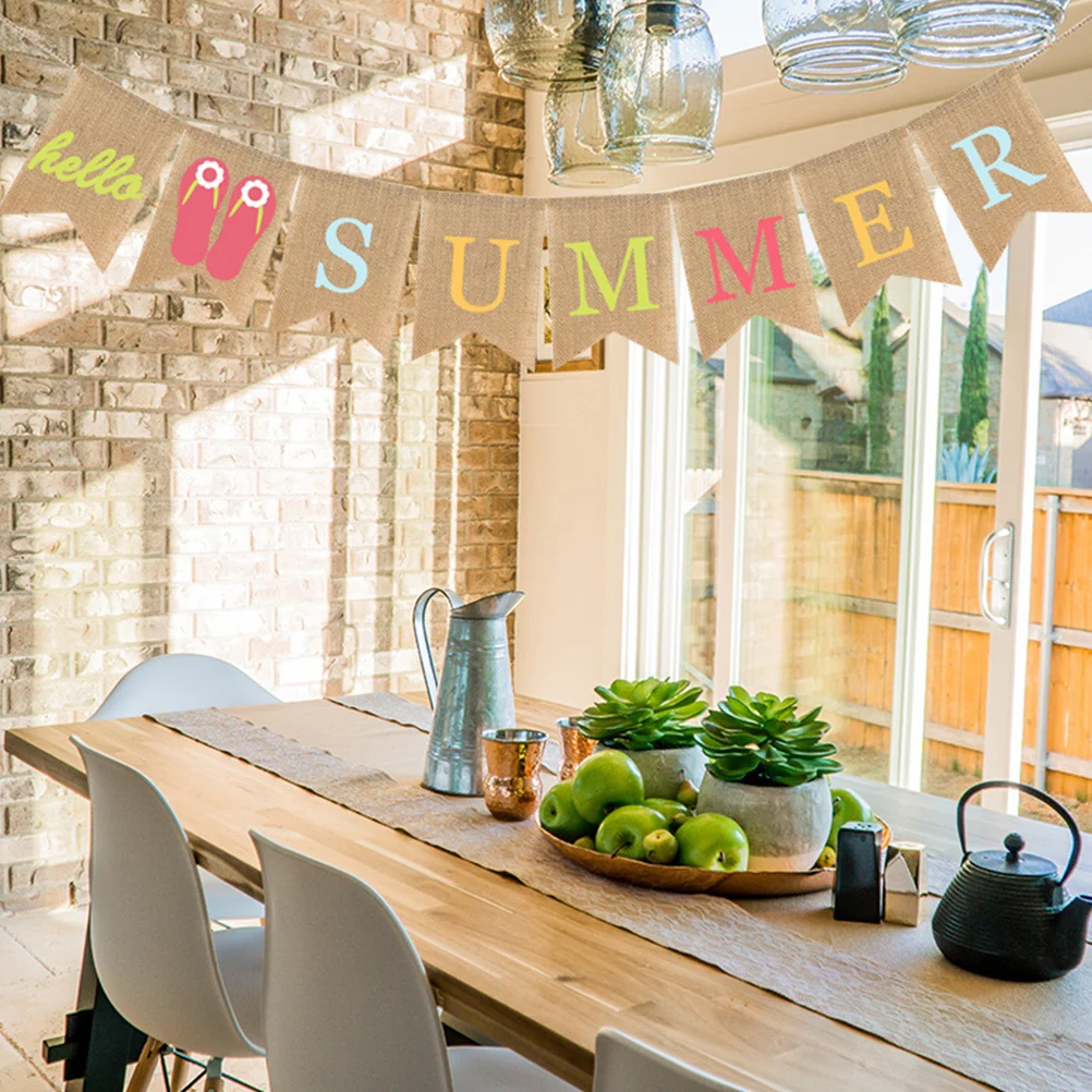 1Pcs Summer Beach Party Banner Creative Hawaiian Linen Bunting Decorative Flags for Party Decoration Supplies Hawaiian Banner
1Pcs Summer Beach Party Banner Creative Hawaiian Linen Bunting Decorative Flags for Party Decoration Supplies Hawaiian Banner