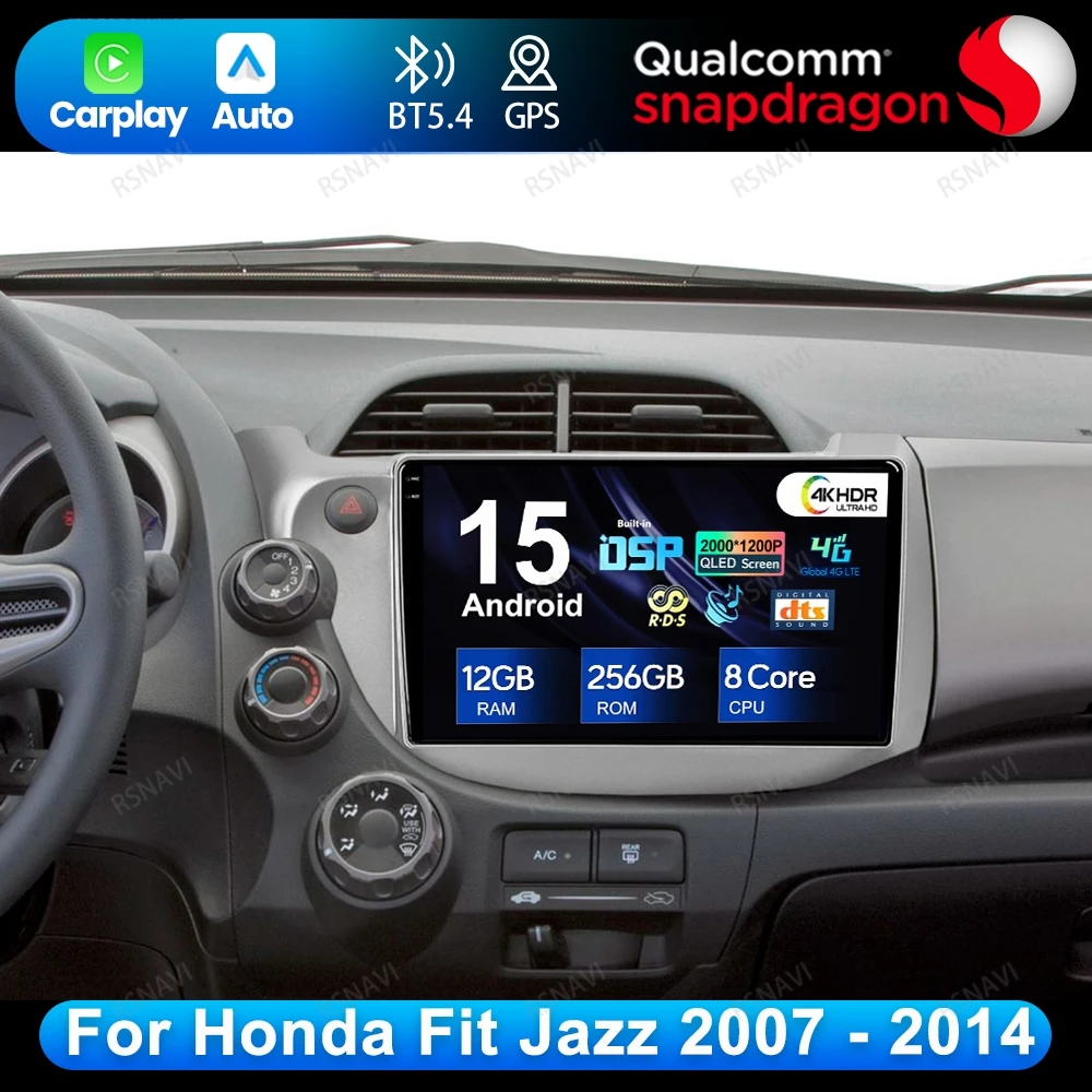 Android 15 для Honda Fit Jazz 2007-2014 Автомобильный радиоприемник 4G LTE Viedo Player Qualcomm Навигационный головное устройство DSP Мультимедиа QLED Стерео
Android 15 для Honda Fit Jazz 2007-2014 Автомобильный радиоприемник 4G LTE Viedo Player Qualcomm Навигационный головное устройство DSP Мультимедиа QLED Стерео