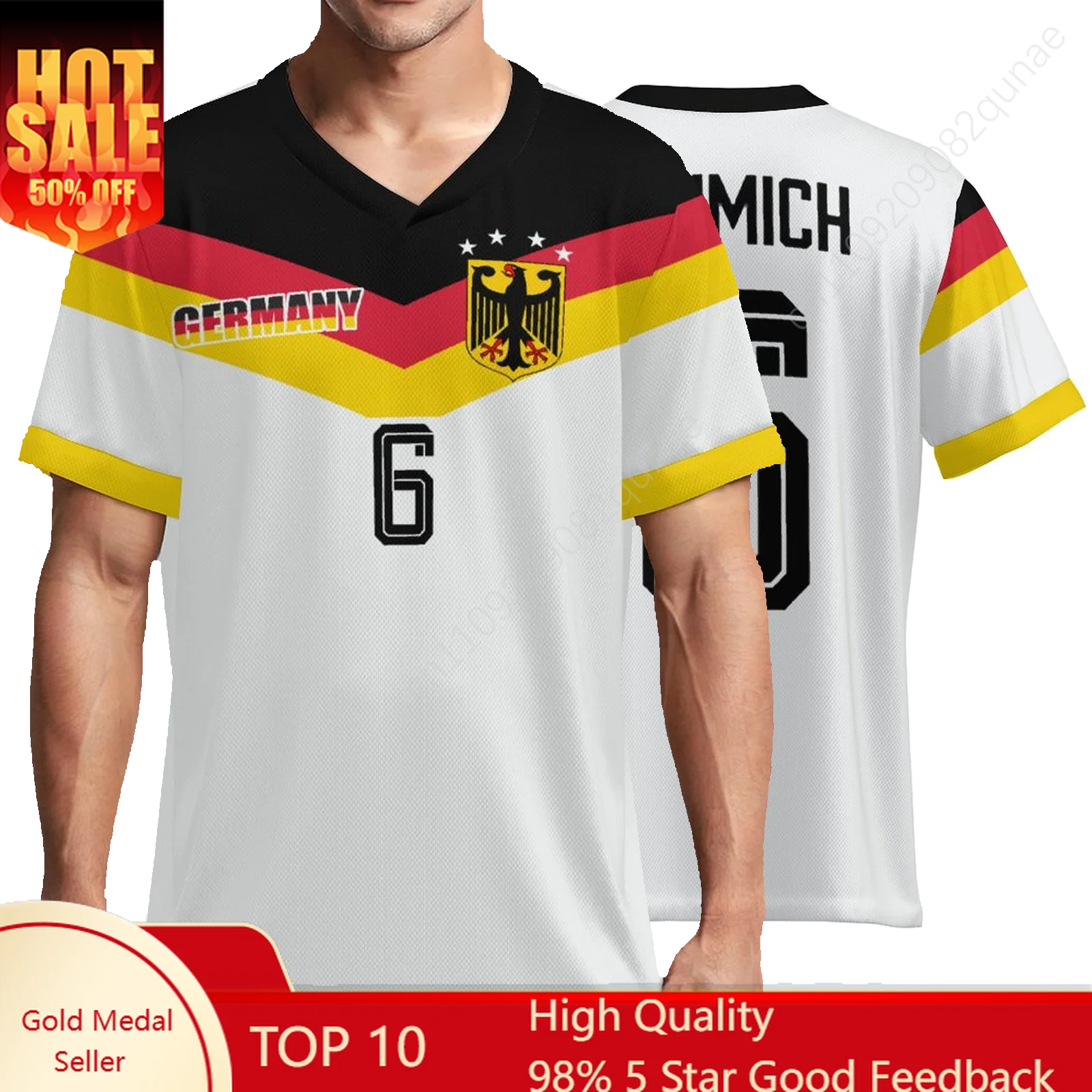 Germany Jersey Football Joshua Kimmich NO. 6 German Sports T Shirt Flag Jerseys Full Squad Home Top Man Woman TShirt
Germany Jersey Football Joshua Kimmich NO. 6 German Sports T Shirt Flag Jerseys Full Squad Home Top Man Woman TShirt