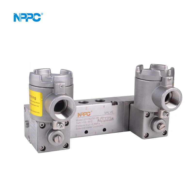 NPPC SUS316 Stainless Steel Explosion Proof Solenoid Valve Double Heads Port 02 Pipe Mounting Type Manual Pneumatic Parts
NPPC SUS316 Stainless Steel Explosion Proof Solenoid Valve Double Heads Port 02 Pipe Mounting Type Manual Pneumatic Parts