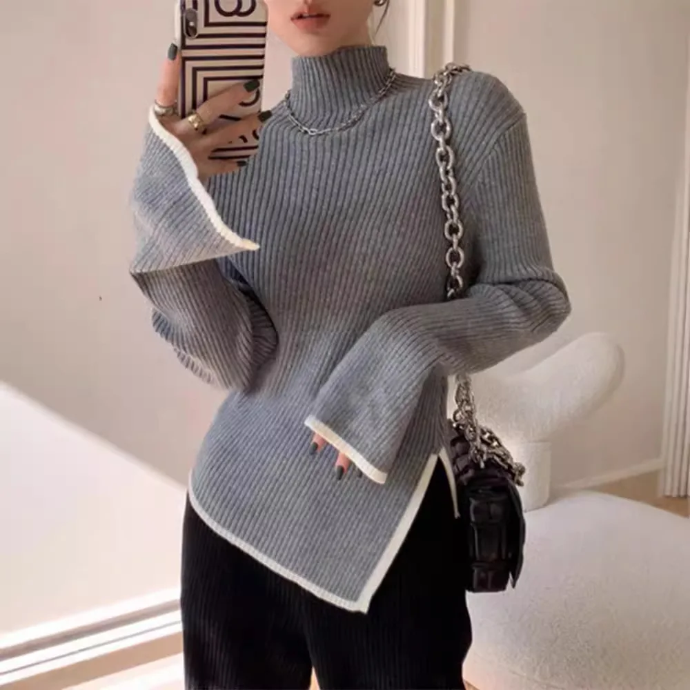 Irregular Knitted Top 2025 New Design Sense Small Lazy Wind Early Spring Turtleneck Sweater Women Autumn Winter
Irregular Knitted Top 2025 New Design Sense Small Lazy Wind Early Spring Turtleneck Sweater Women Autumn Winter