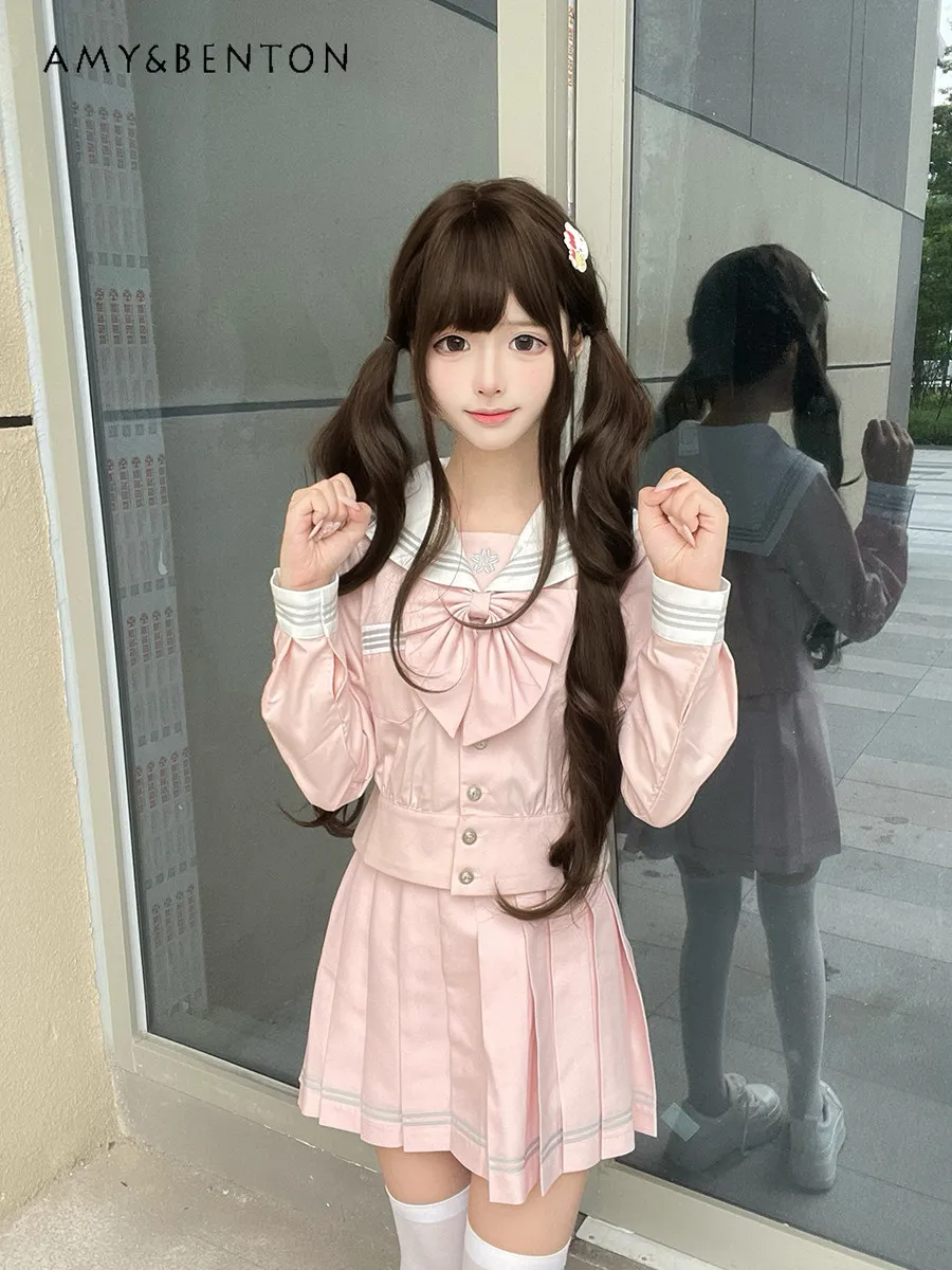 Subculture Sweet Cool Sailor Suit JK Uniform Sweet College Style Striped Collar Short Sleeve Shirt Pleated Skirt Two-piece Set
Subculture Sweet Cool Sailor Suit JK Uniform Sweet College Style Striped Collar Short Sleeve Shirt Pleated Skirt Two-piece Set