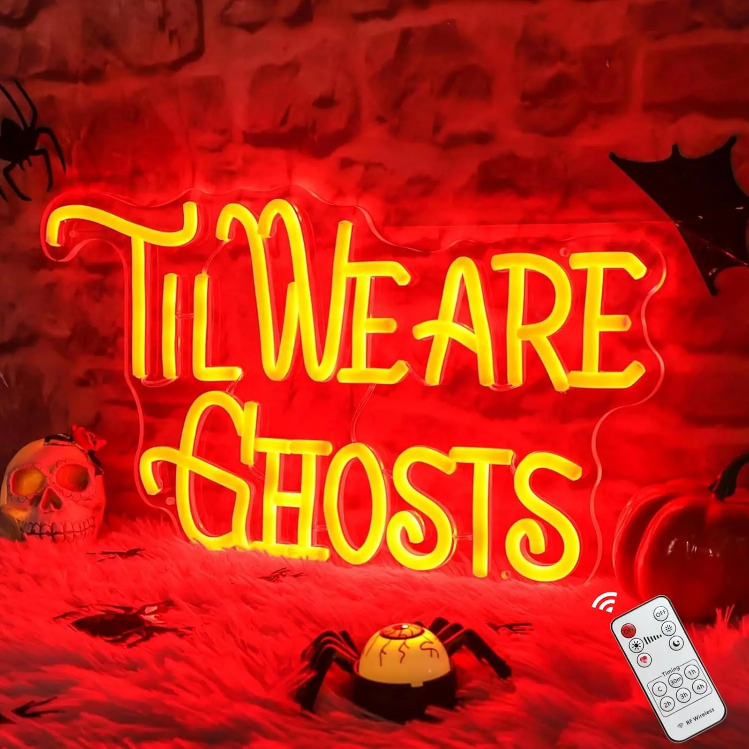 Til We Are Ghosts Neon Signs, Red Halloween Led Neon Light Sign for Wedding Party Gift Home Man Cave Business
Til We Are Ghosts Neon Signs, Red Halloween Led Neon Light Sign for Wedding Party Gift Home Man Cave Business
