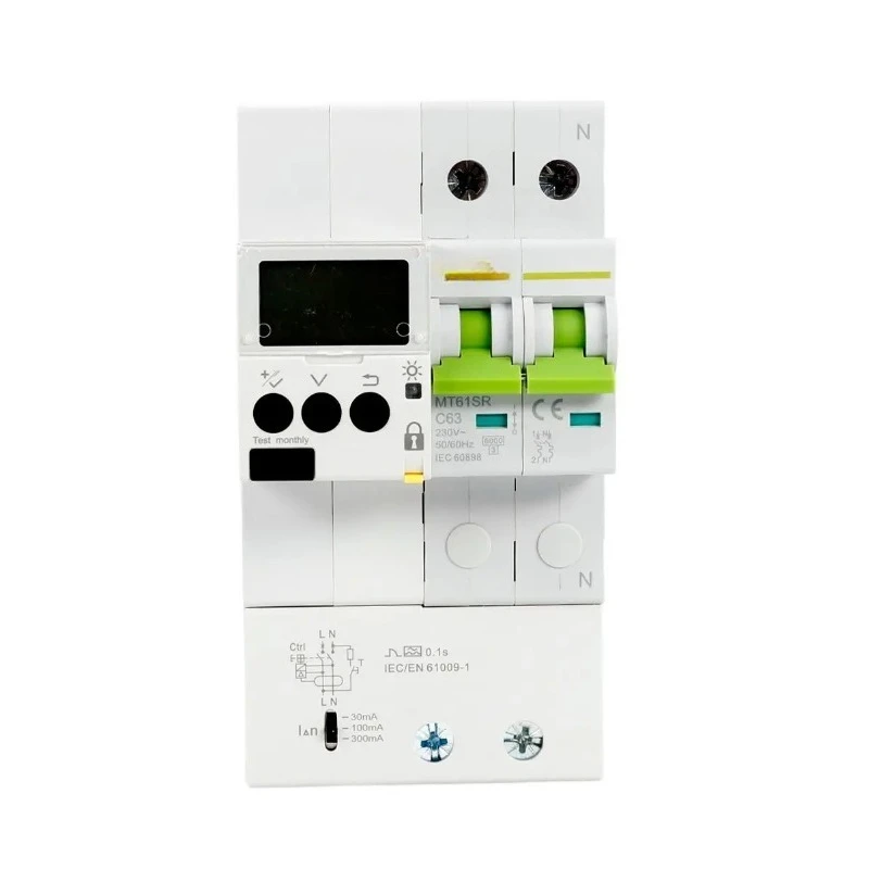 Matismart MT61SR Single phase adjustable 30ma 100ma 300ma 63a C curve auto reset recloser with leakage protection
Matismart MT61SR Single phase adjustable 30ma 100ma 300ma 63a C curve auto reset recloser with leakage protection
