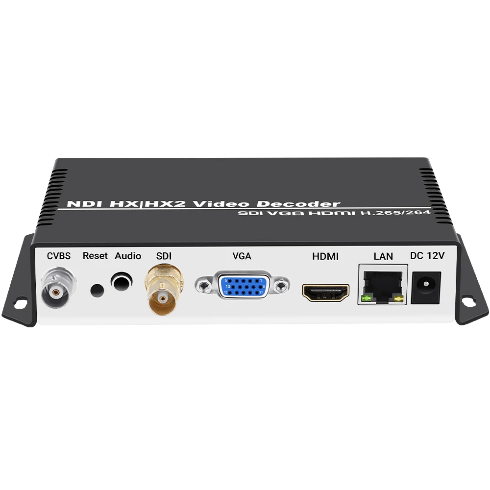 H.265/H.264 4K SRT RTSP RTMP Ip to SDI VGA CVBS Stereo Audio HD Video Decoder
H.265/H.264 4K SRT RTSP RTMP Ip to SDI VGA CVBS Stereo Audio HD Video Decoder