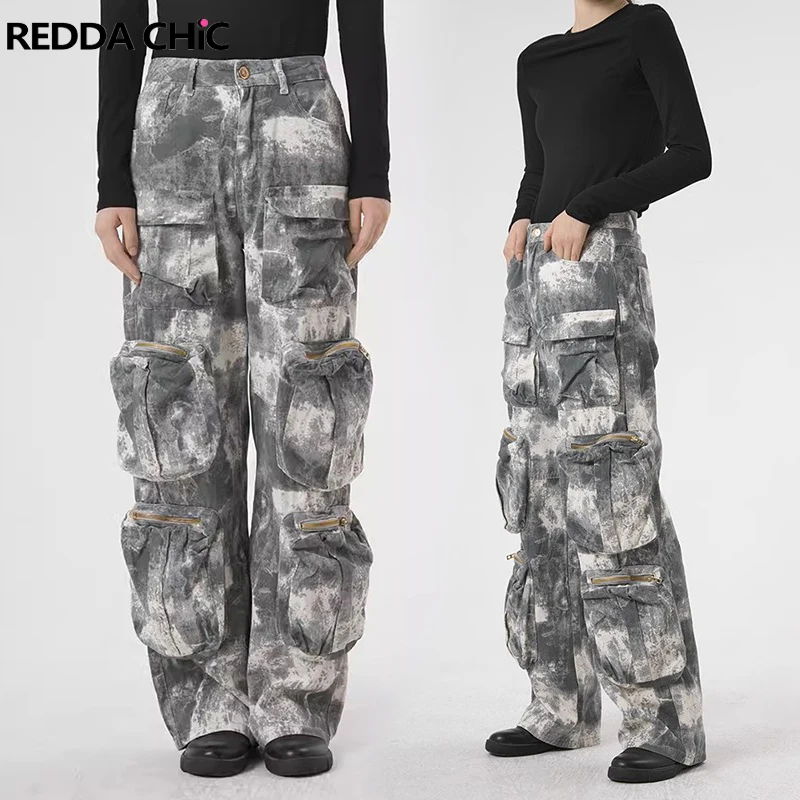 REDDACHiC Retro Gray Camouflage Cargo Jeans Women Big Pockets Hiphop Oversized Pants Casual Wide Leg Baggy Jeans Y2k Streetwear
REDDACHiC Retro Gray Camouflage Cargo Jeans Women Big Pockets Hiphop Oversized Pants Casual Wide Leg Baggy Jeans Y2k Streetwear