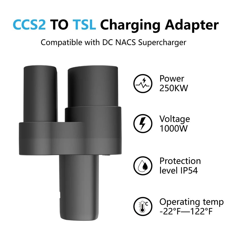 AUTO 250A DC CCS2 To NACS Adapter Charging Connector For Tesla EV Adapter Connect Adapter Fast Charging Adapter Plug
AUTO 250A DC CCS2 To NACS Adapter Charging Connector For Tesla EV Adapter Connect Adapter Fast Charging Adapter Plug