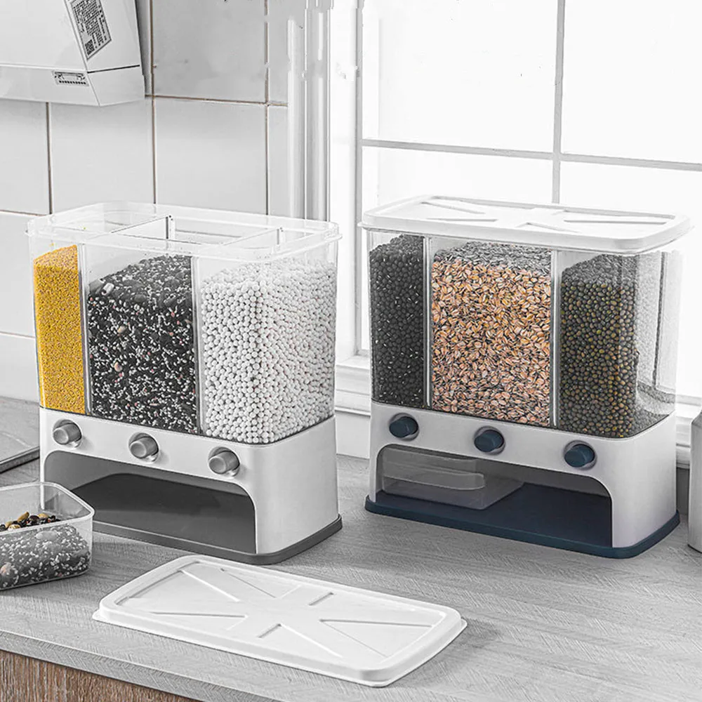 Sealed Rice Storage Box Wall Mounted Seperated Grain Container Dry Food Dispenser Grain Storage Jar Kitchen Storage Organizer
Sealed Rice Storage Box Wall Mounted Seperated Grain Container Dry Food Dispenser Grain Storage Jar Kitchen Storage Organizer