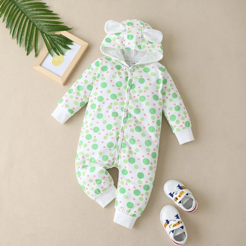 Long Sleeve Single Breasted Hooded Baby Romper Warm Baby Jumpsuit 0-18M Winter Baby Girl Clothes Cotton Dot Print Cute Colorful
Long Sleeve Single Breasted Hooded Baby Romper Warm Baby Jumpsuit 0-18M Winter Baby Girl Clothes Cotton Dot Print Cute Colorful