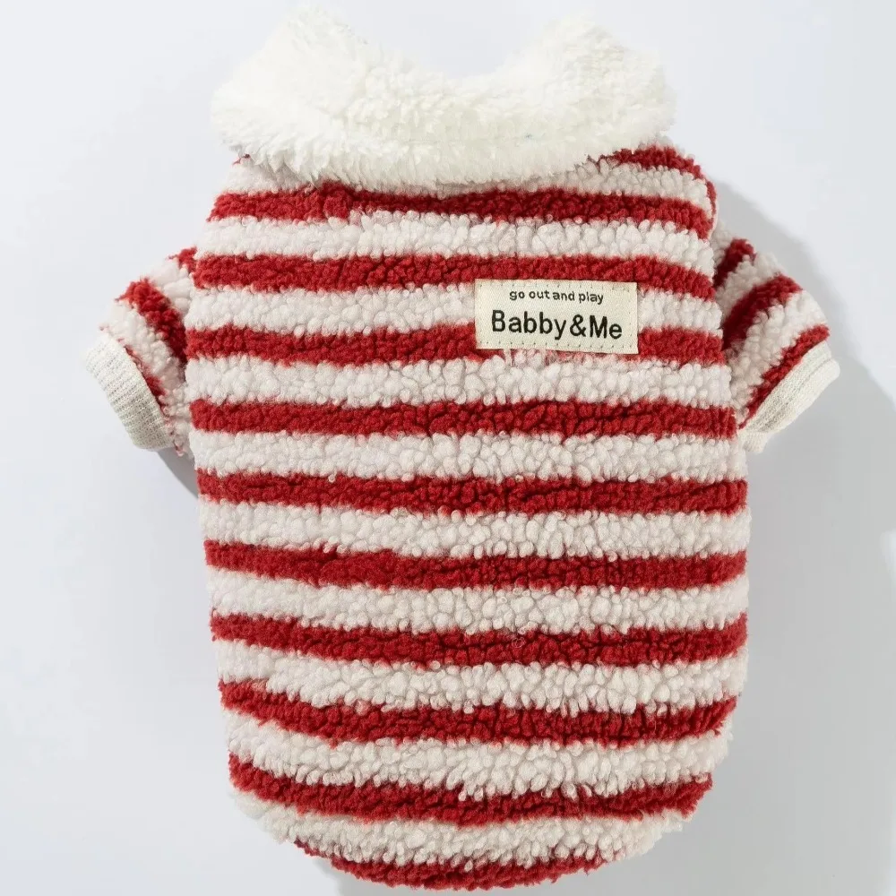 Casual Polar Fleece Dog Striped Hoodie Windproof Thick Warm Dog Pullover Breathable Comfortable Pet Overalls Daily Use
Casual Polar Fleece Dog Striped Hoodie Windproof Thick Warm Dog Pullover Breathable Comfortable Pet Overalls Daily Use