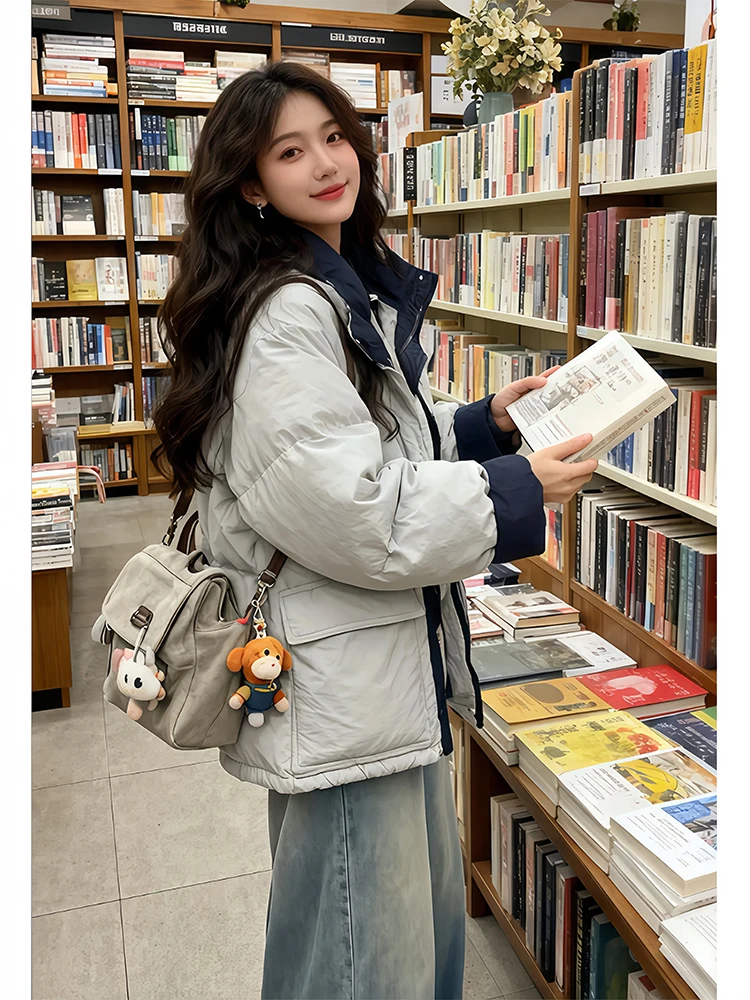 Женское хлопковое пальто большого размера с воротником-стойкой в стиле пэчворк, цветное зимнее пальто больших размеров, удобное высококачественное ощущение
Женское хлопковое пальто большого размера с воротником-стойкой в стиле пэчворк, цветное зимнее пальто больших размеров, удобное высококачественное ощущение