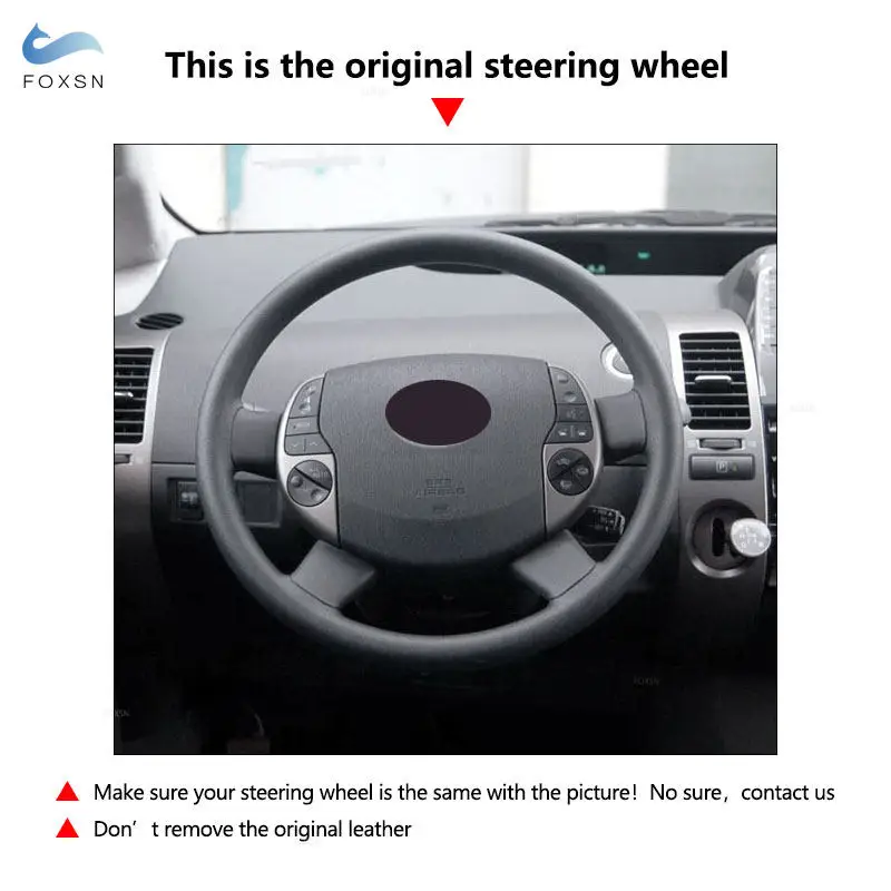 Car Steering Wheel Cover For Toyota Prius 20 XW20 2004 2005 2006 2007 2008 2009 DIY Hand Stitched Microfiber Perforated Leather
Car Steering Wheel Cover For Toyota Prius 20 XW20 2004 2005 2006 2007 2008 2009 DIY Hand Stitched Microfiber Perforated Leather