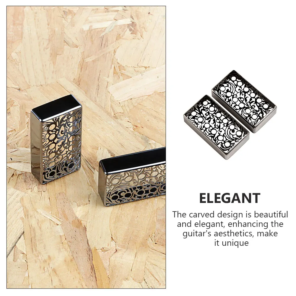 2Pcs Black Carved Metal Pickup Cover for Electric Guitar Protective Replacement Parts with Sound Enhancing Design guitar parts
2Pcs Black Carved Metal Pickup Cover for Electric Guitar Protective Replacement Parts with Sound Enhancing Design guitar parts